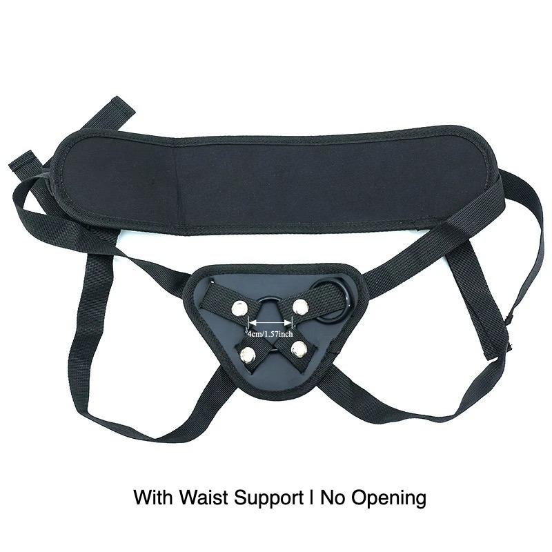 SM Leder Dildo Hose für lesbische Paare – Tragbarer Strap-On mit optionalen Löchern & Taillenstütze, Unisex erotisches Spielzeug