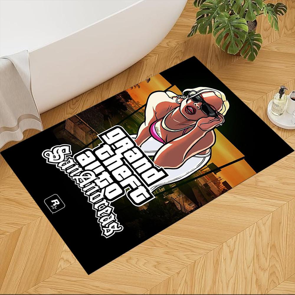 Gta Area Rug Suitable for Foyer Game Room Dormitory Decorate Room Anti-slip Rug Decorate Offices Wedding Party Gift