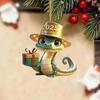 Acrylic Pendant Christmas Tree Hanging Decoration with Lanyard Easy To Hang Snake Shape Pendant New Year Ornament AVE