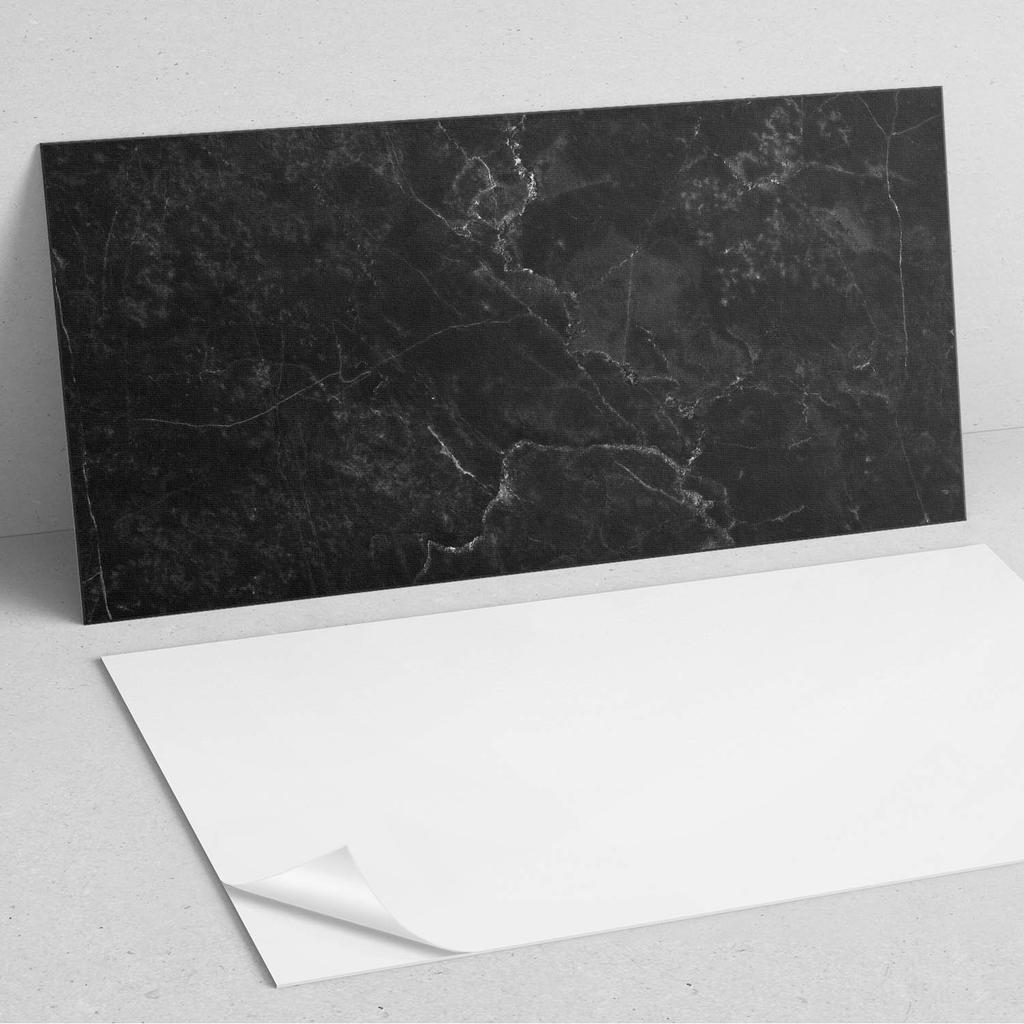 Panel Pcv Z Motywem Łatwa Dekoracja Do Jadalni 100X50 Cm Wzór Marmurowy Z Żyłkami