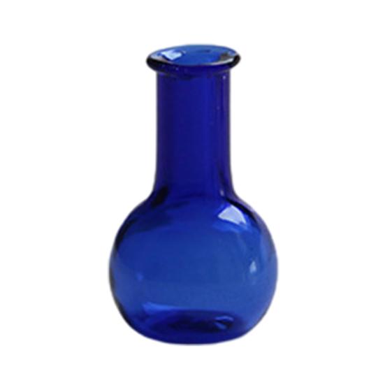 Miniature Vase, Tiny Blue Glass Vase, Small Flower Holder, Cute Mini Vase for Miniature Houses DIY Refrigerator Magnets (Magnets Not Included)