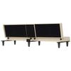 Cream Fabric Sleeper Sofa with Drink Holders