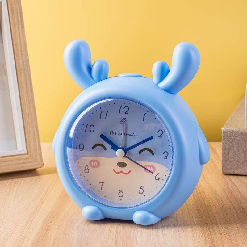 Student Small Alarm Clock Lazy Wake Up Music Multifunctional Children's Animal Clock Bedroom Silent Fashion Cute Seat Clock