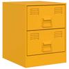 Nightstands 2 pcs. Yellow 34.5 x 39 x 44 cm Steel