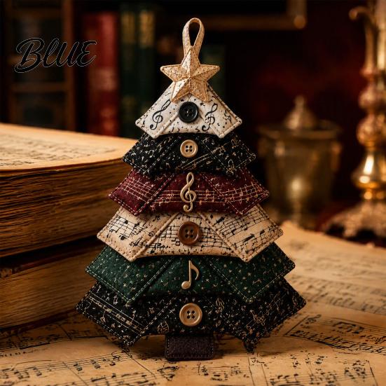 Handmade Seasonal Home Decor DIY Quilted Fabric Tree Kit Halloween Sewing Craft Creative Gift for Lovers Christmas Hanging Ornament Holiday Projects