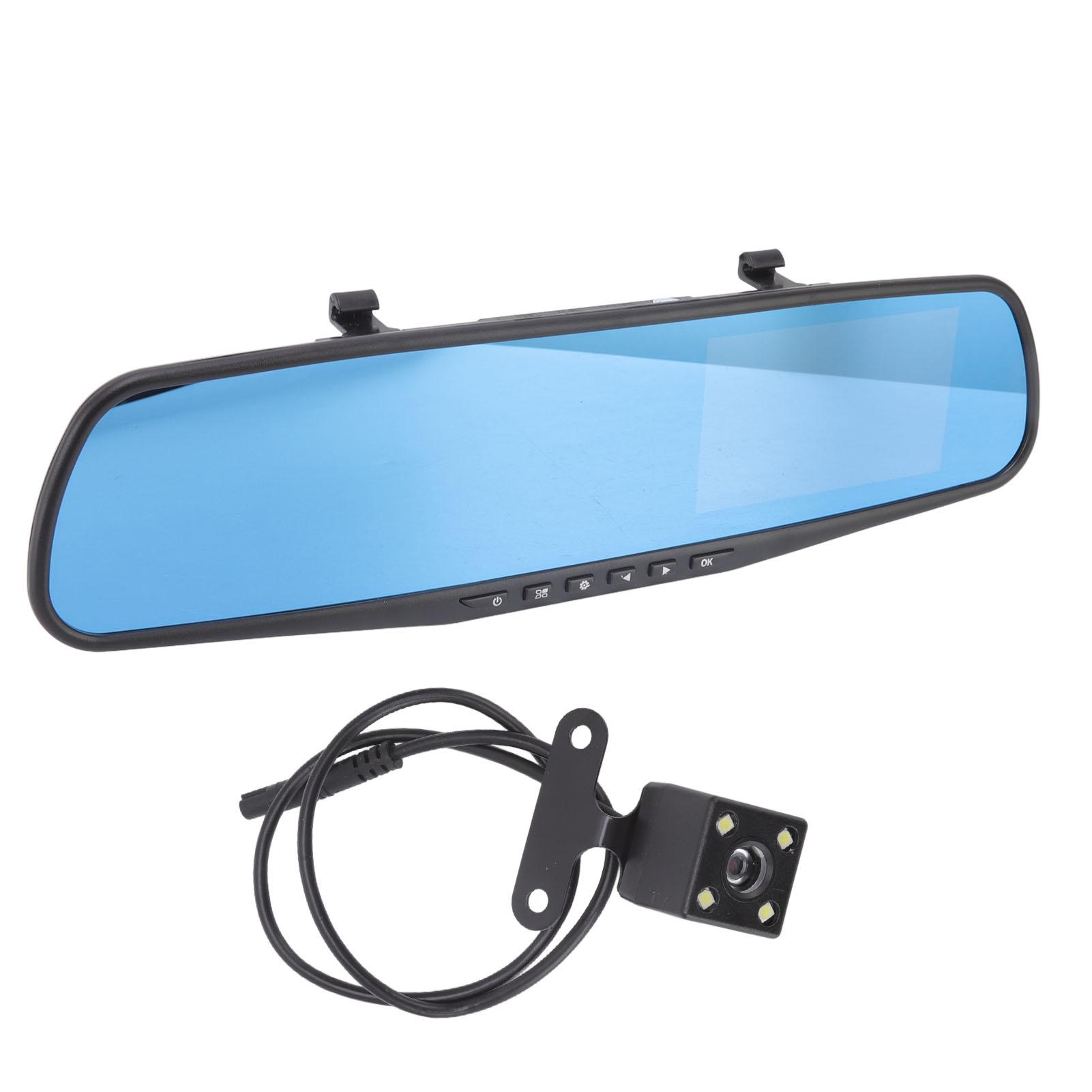 

Rrview Mirror Cam with 4.3in Screen, 1080P Recording and Parking Monitoring for Car