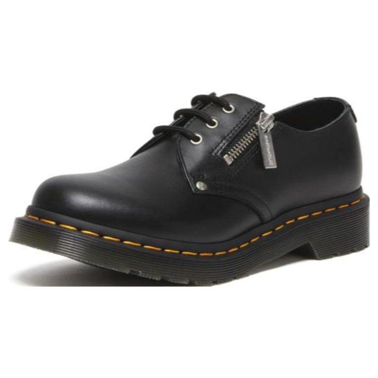 Dr. Martens 1461 Series Twin Side Zip Soft Leather Casual Shoes Women Shoes Black 27631001