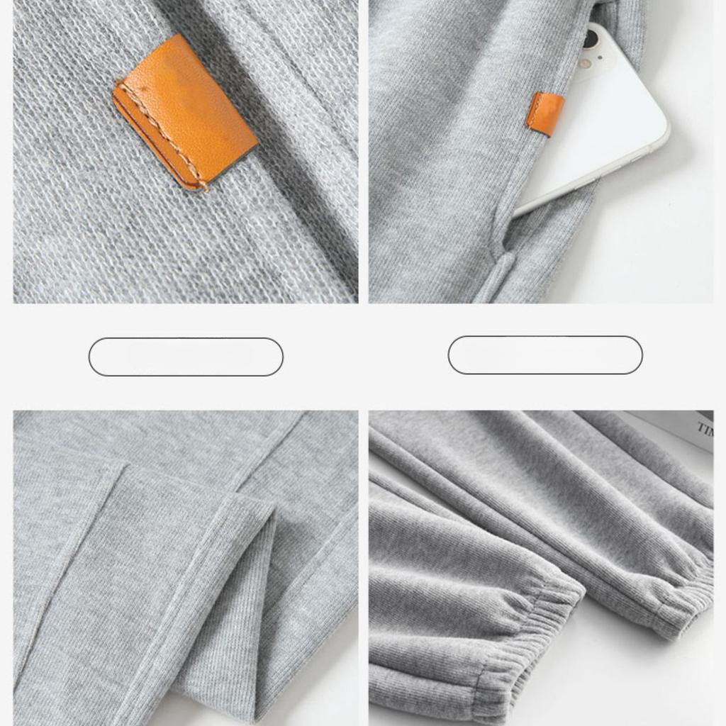 Pantalones deportivos negros y grises para mujer, pantalones deportivos holgados con ribete en las piernas, pantalones harén informales para primavera y otoño.