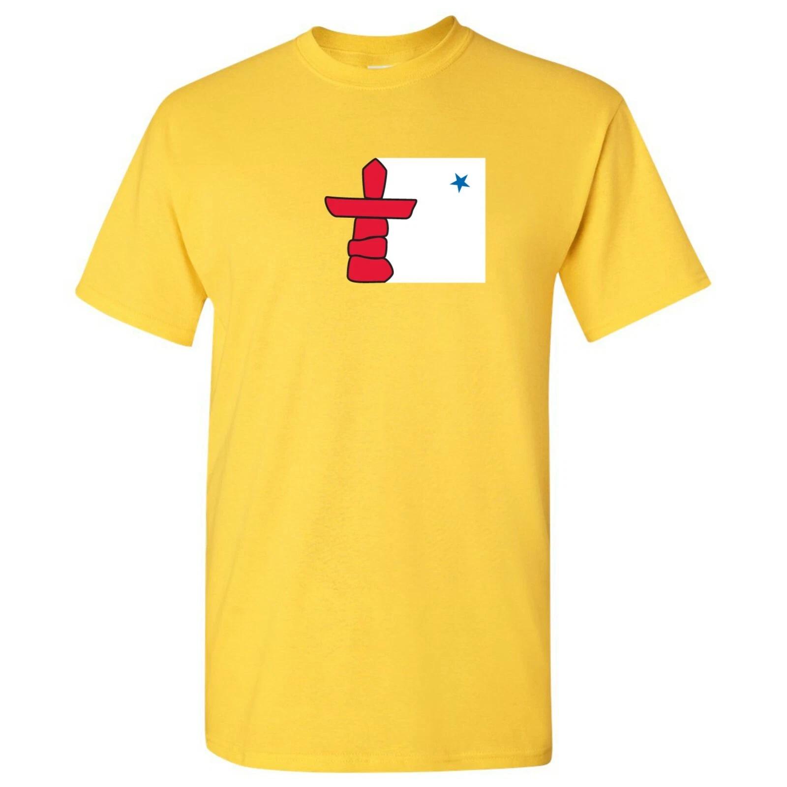 Nunavut Flag - Canadian Pride Short Sleeve T-Shirt - Daisy 4XL