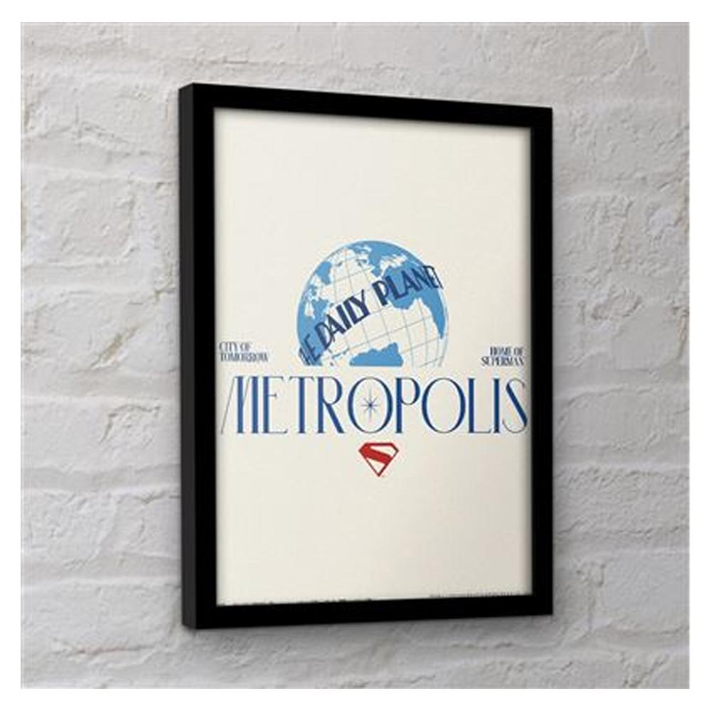 Superman Metropolis Framed Poster