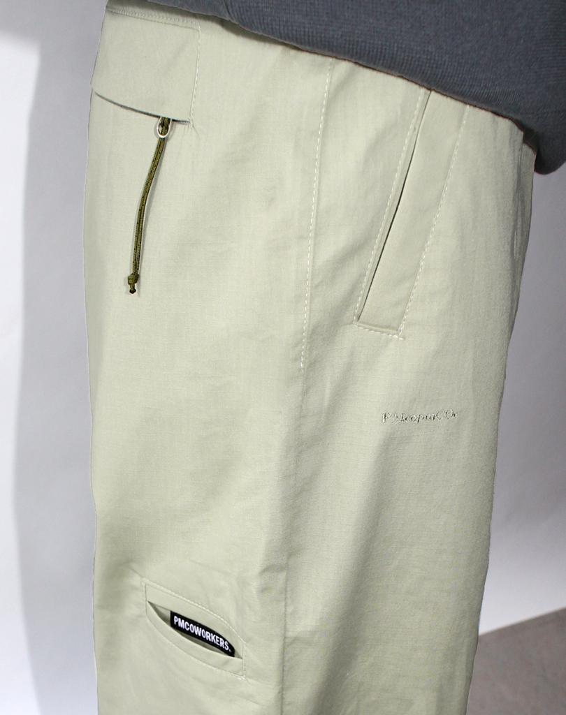 PMCO Curved Cut Wide Pants (Khaki Beige)