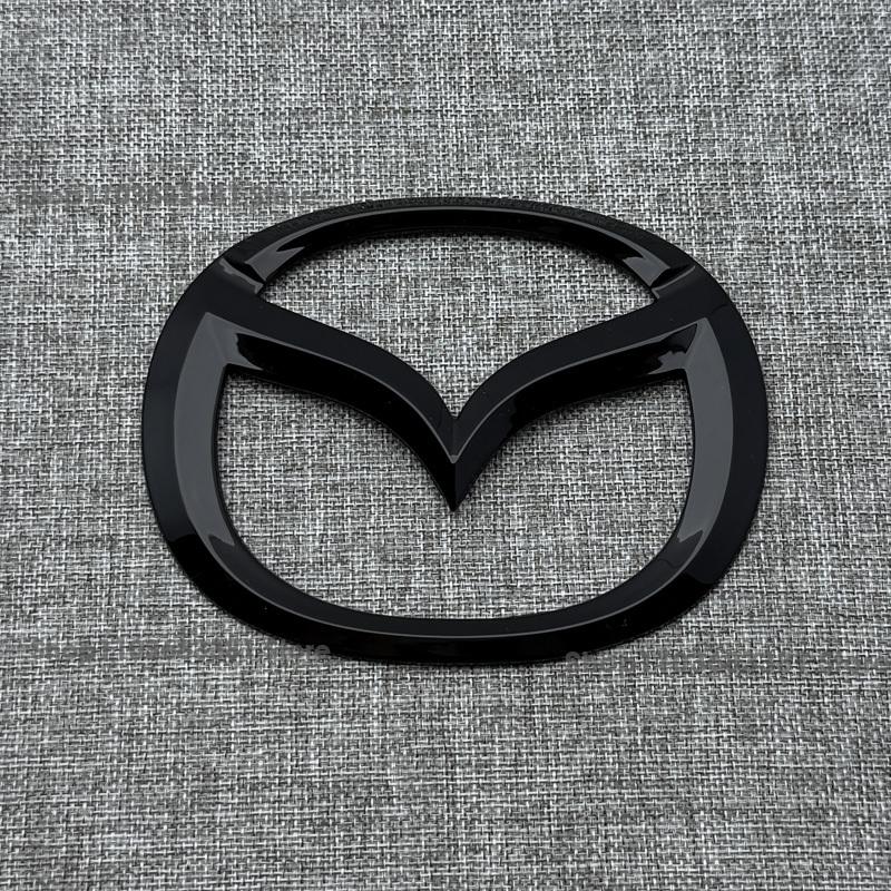 For Mazda MX5 Miata NC ND Front Grille Emblem Rear Trunk Badge Glossy Black ABS Logo Car Exterior Sticker Decal Accessories Rcfjz77