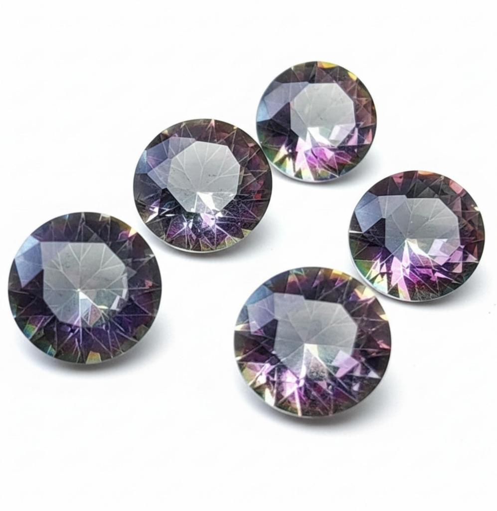 Runde Facettierte Mystischer Topas Edelsteine - AAA Qualität Mystischer Topas Runder Brillantschliff