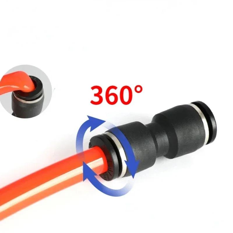 4 6 8 10 12 14 16mm PY PW Black Y-type Three Ways Pneumatic Air Fitting Quick Push To Connect Quick Release Variable 14-12 6-4