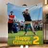 Classic Movie Happy Gilmore Throw Soft Coral Fleece Blanket 310gsm Fluffy Warm Throw for Sofa Bed Couch Bedroom Decor