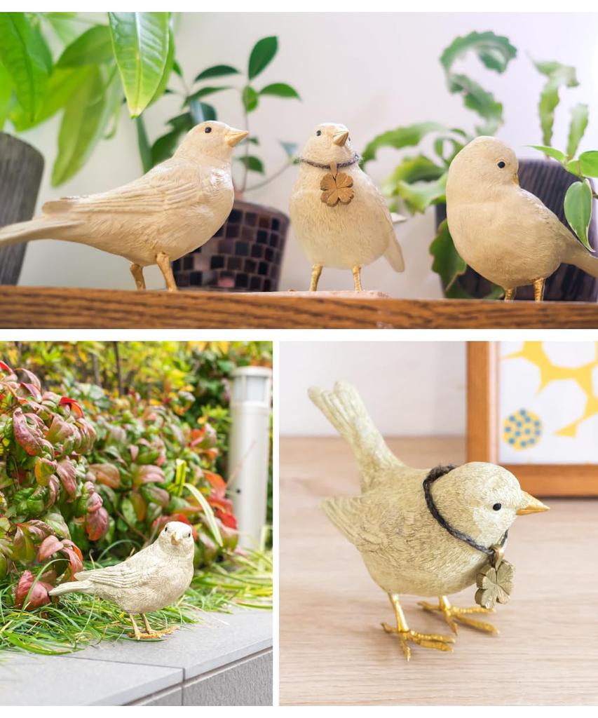 Vogel Garten Ornament Objekt Figur Innen Vogel Brüder Set von 3