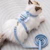 Set of Leash Harness for Cats, Adjustable Mesh Harness for Dogs, Cartoon Vest, Puppy, Walking Leash for Pets, for Small and Medium Dogs,
