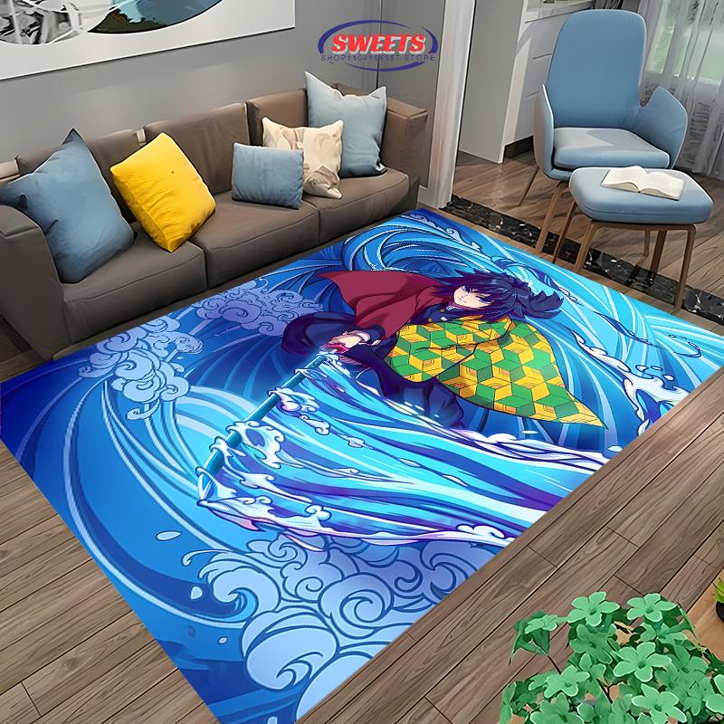 New Arrival ! Customized Demon Slayer Carpet, Demon Slayer Nine Hashira Living Room Bedroom Bed Mat, Non-slip Durable Office Rug