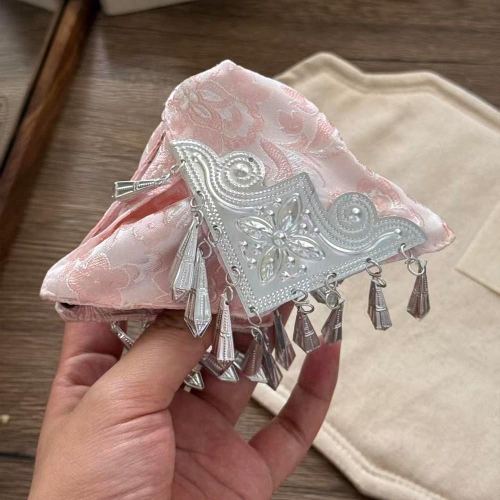 Flower Bow Design Satin Triangle Hair Claw Triangle Shape Hair Accessory New Shark Clip For Women