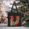 Christmas letter flower print niche trend tote bag shoulder bag