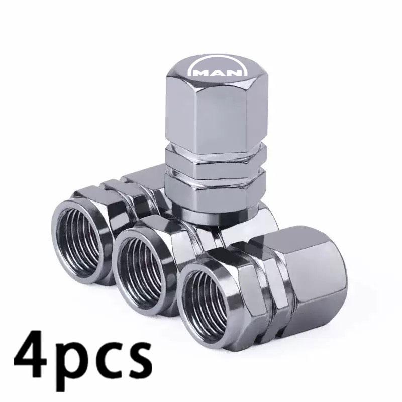 4PCS Colorful Car Accessories Car Tire Valve Cap For MAN TGX TGM TGA TGS TGE