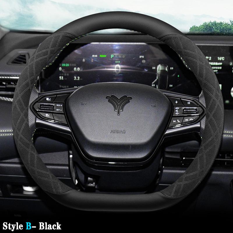 Suede Car Steering Wheel Cover for NETA U 2019 2020 2026 2026 2026 2026 2026 Anti Slip Decoration Handle Wrap Steering-Wheel