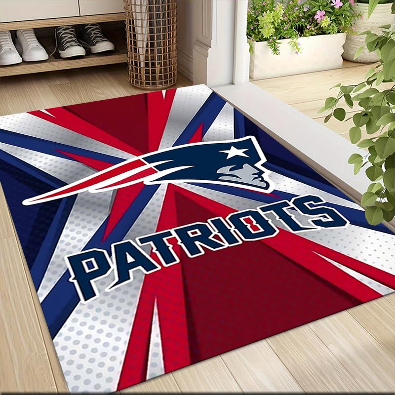 Patriots Team Spirit Carpet Rug Soft Washable Anti Slip Home Living Room Sofa Mats Personalized Christmas Rug