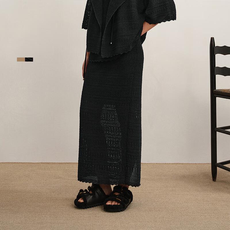 Less 2025 Autumn Casual Straight Long Skirt