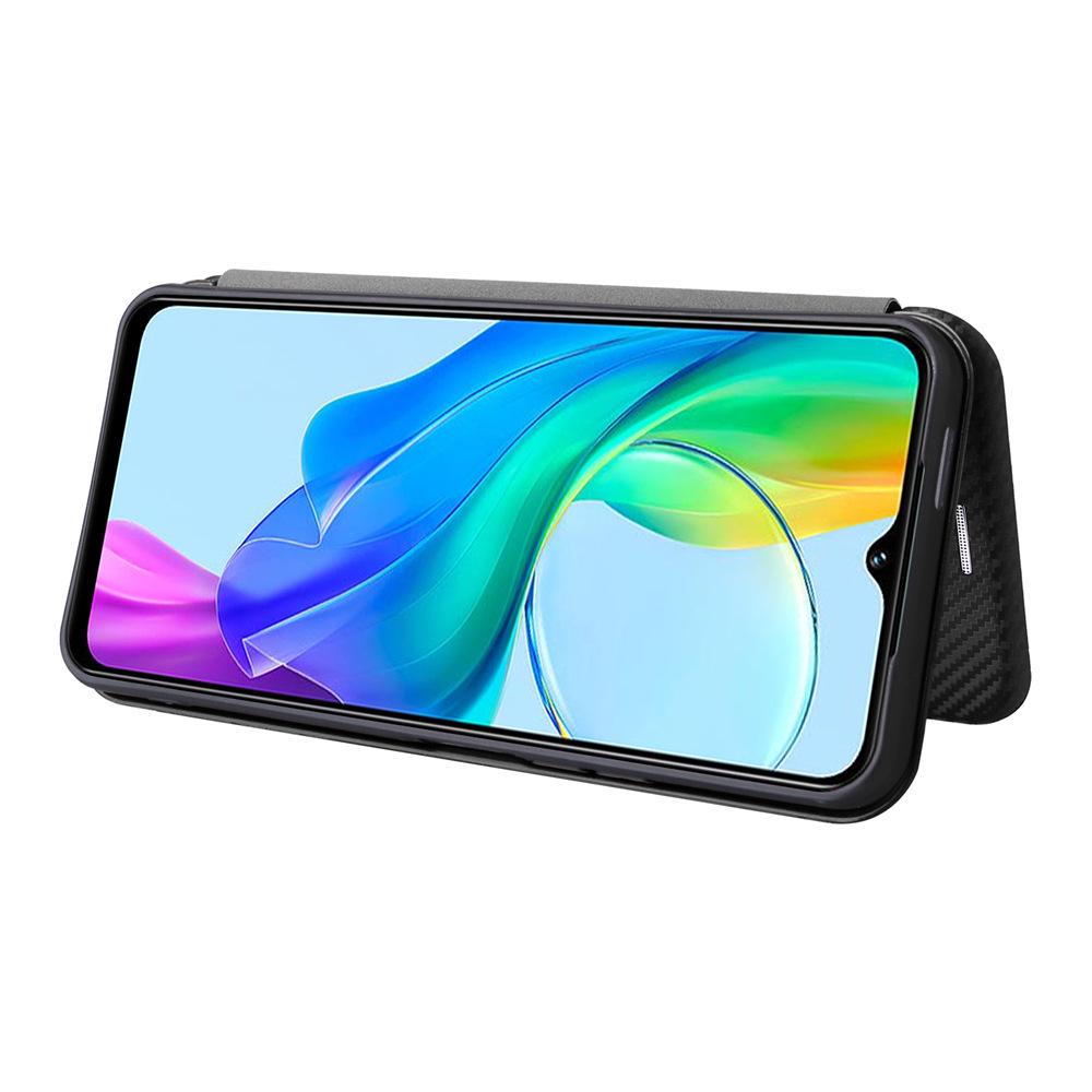 VIVO Y03/Y18 Carbon Fiber Multi-card Flip Phone Case