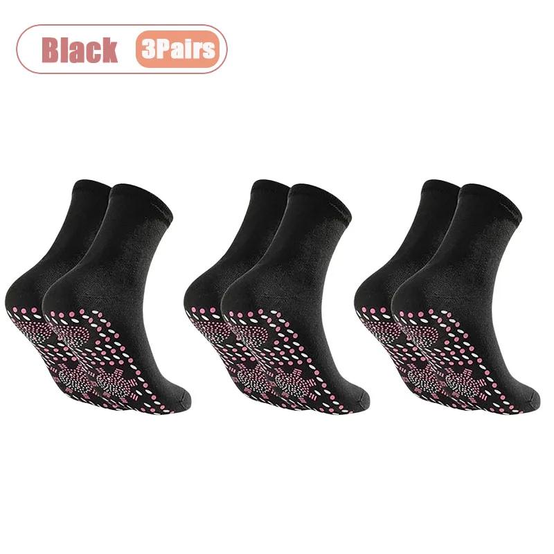 Winter Thermal Tourmaline Energy Socks Self Heating Massage Mid Calf Socks for Men and Women Breathable Anti Slip Warm