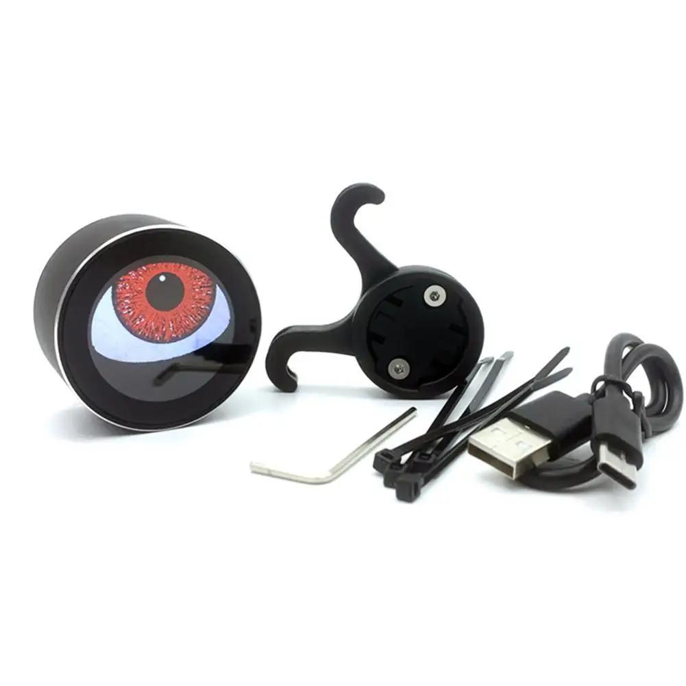 Devil Eye Motorcycle Electric Car Demon Eye Decorative Lights Waterproof Bike Lights For Night Riding With Type C Rechargea E4q0