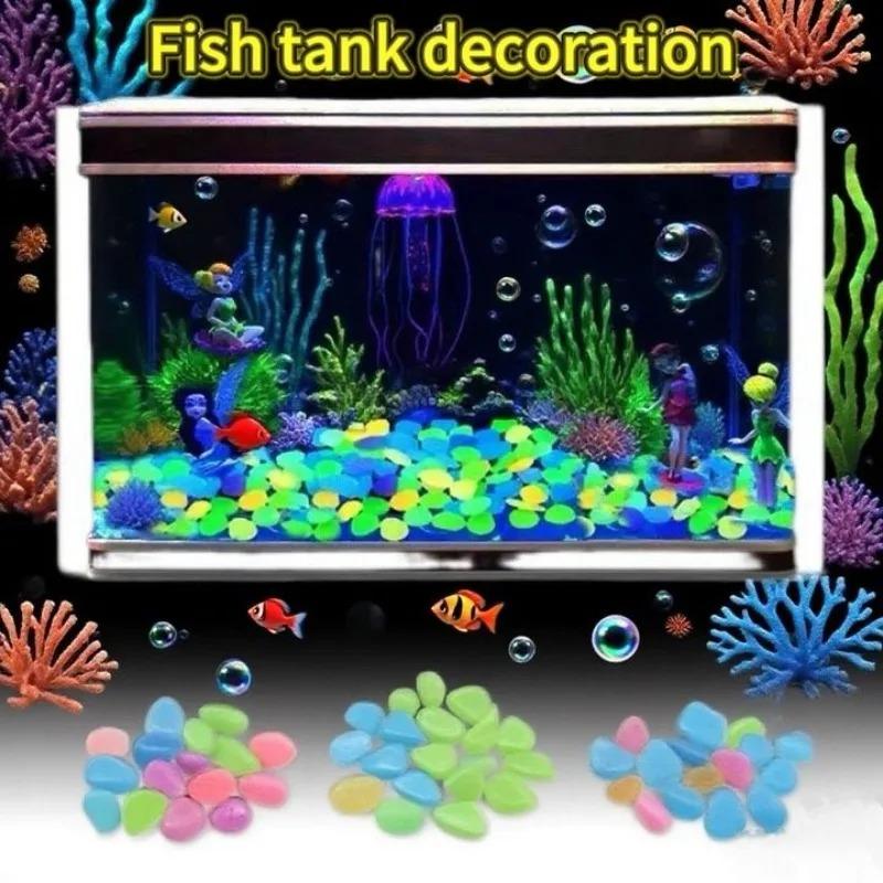 Glow in The Dark Garden Pebbles for Sidewalk Garden Terrace Lawn Gardens Patio Fish Tank Aquarium Decoration Glow Stone