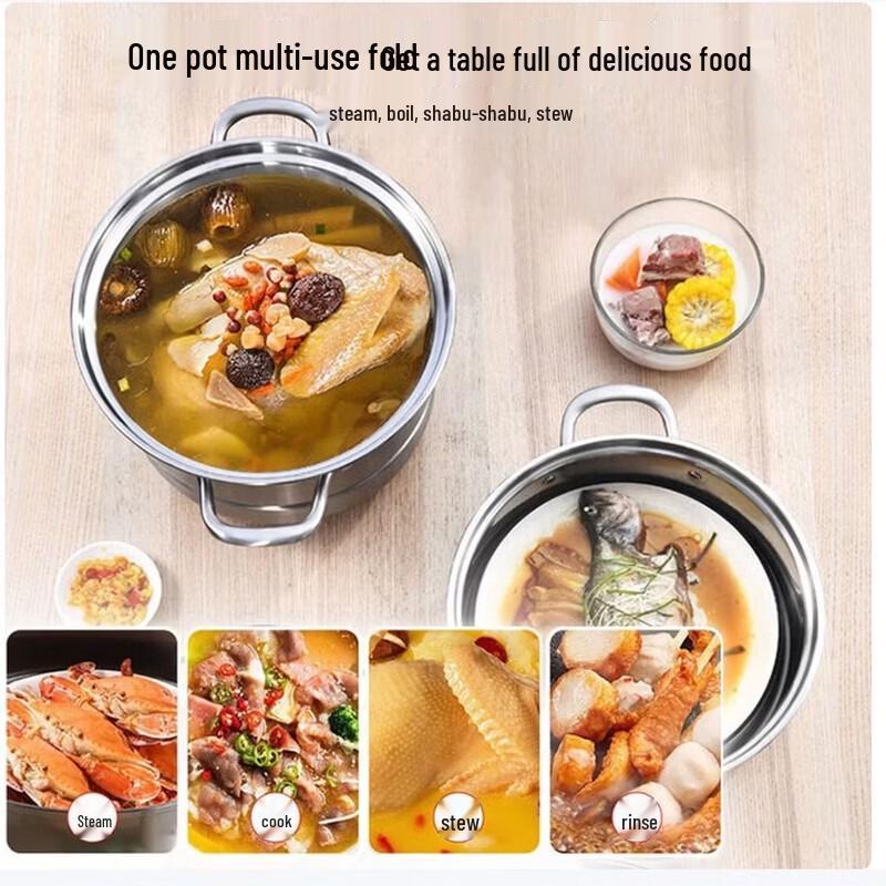 KOBACH Stainless Steel Steamer and Soup Pot