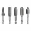 5 Pcs Heat-resistant Hex Shank Rotary Steel File Set Grinding Head  For Drilling, Grinding Etc