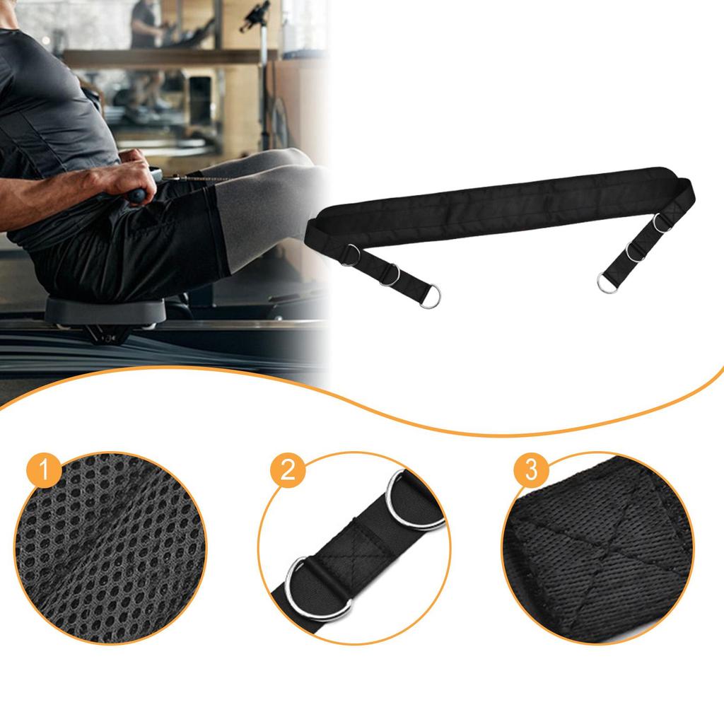 Heavy Duty Leg Press Rowing Belt Strap Adjustable Expander for Full Body Exercise and Home Gym Fitness