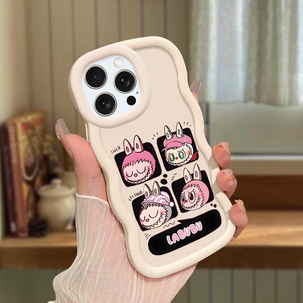 Big Wave Edge Weiches Silikonmaterial Macaron-Telefongehäuse Stoßfestes Schutzgummigehäuse für iPhone Samsung Huawei Honor Xiaomi Redmi OnePlus Moto