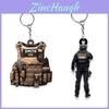 Polizei Geschenk Schlüsselanhänger Acryl Rucksack Dekoration Kreativer Anhänger Schlüsselring Zubehör