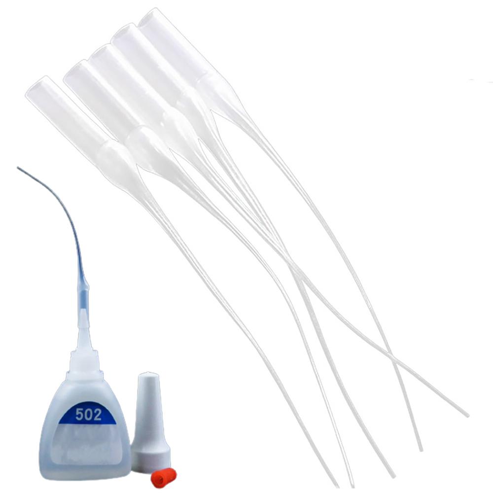 100 Pcs/bag Glue Micro-tips Plastic Glue Bottle Tips Glue Applicator Dropping Tube Nozzle For Crafting Lab Adhesive Dispensers