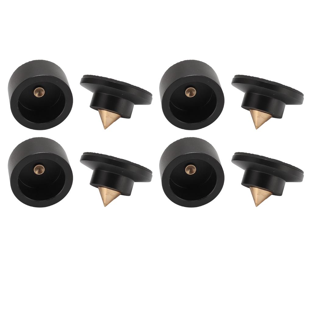 4Pcs Spker Isolation Feet Pad Aluminum Alloy Spker Spike Pad for Subwoofer Amplifier CD DVD Player