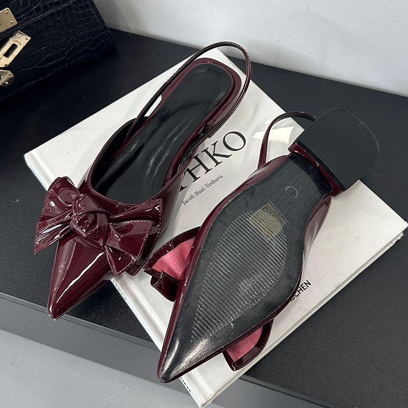 Fashion Fashion Butterfly-Knot Footwear Ladies Flats Sandals Shoes Female Pointed Toe Women Flats Sandals Shoes Slides Mules New In 2025