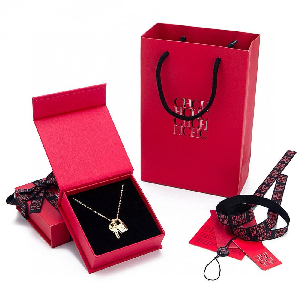 Japanese-Korean Style Rhinestone Key Lock Clavicle Pendant Necklace for Women
