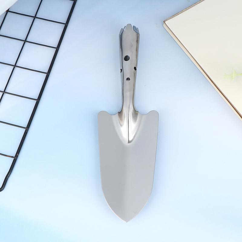 

Stainless Steel Small Shovel Planting Flowers Pot Planting Digging Soil Succulent Flower Spade Gardening Tools срібний