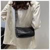 Soft Faux Leather Large Capacity Casual Shoulder Bag Simple Solid Color Crossbody Handbag