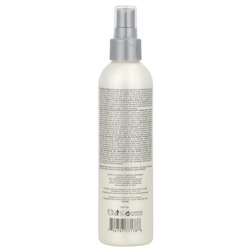 Silk Therapy, Anti-Tangle & Shine Spray for Dogs, 237Ml(8Fl Oz)