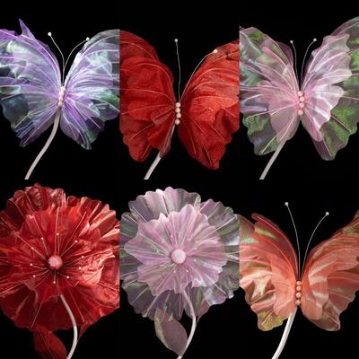 NOVAS Flores Simuladas 3D Grande Escala 47cm Borboleta Artificial Display Gigante para Janela Adereços de Fotografia Festival