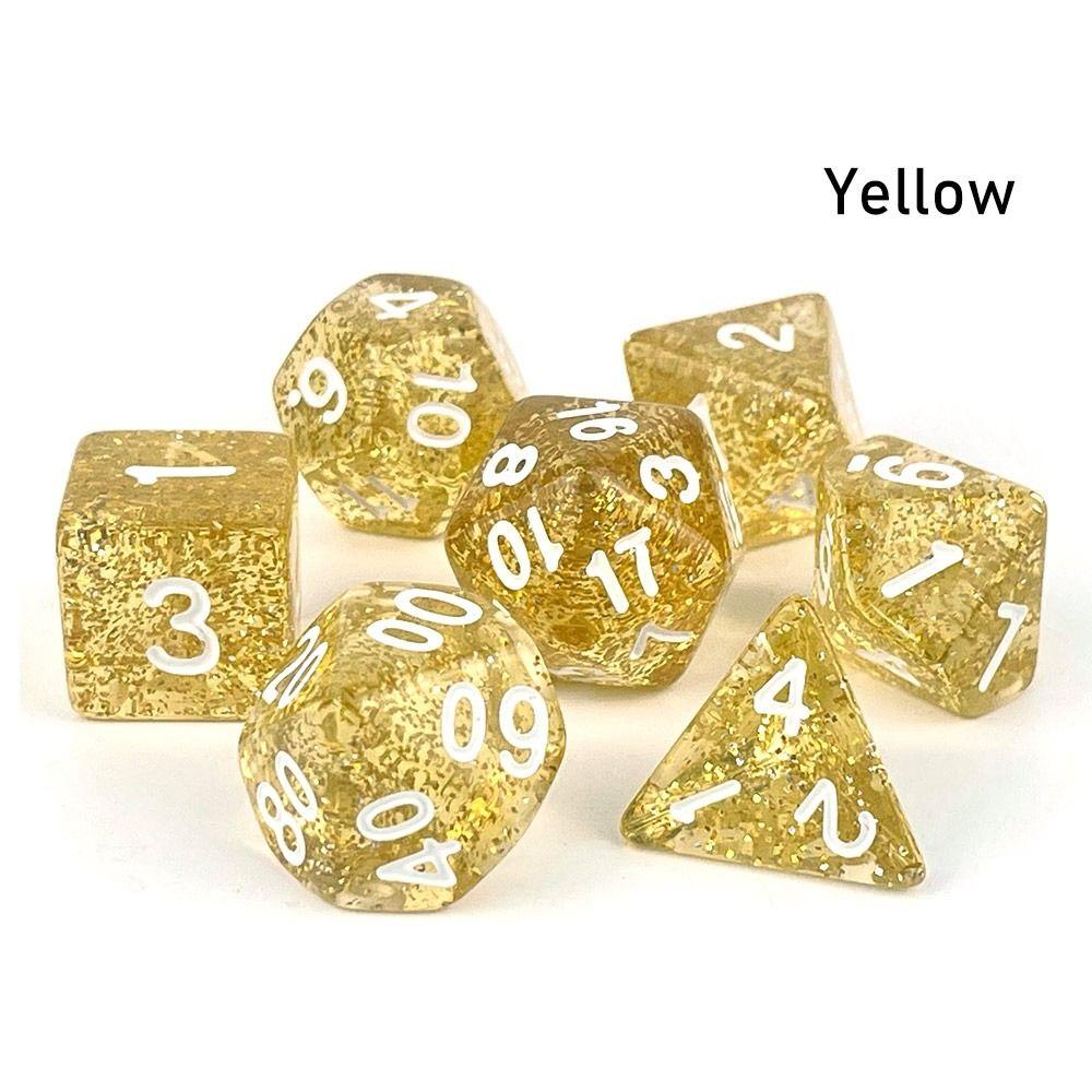 Multifaceted Digital Dice Set Double Colors Acrylic Table Game Opaque Polyhedral Dices for DND Dice Tabletop Role-Playing Game