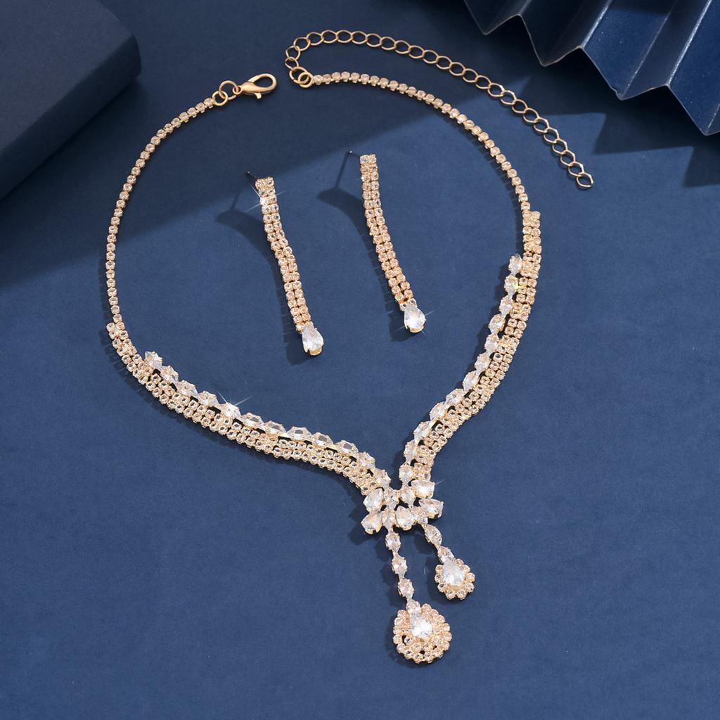 Necklace Set Earrings Jewelry Set Banquet Dress Set Chain Fashion Bridal Jewelry