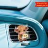 2D Niedlicher Highland-Kuh Auto Lufterfrischer Lüftungsschlitz-Clips, Langanhaltendes Parfüm Aromatherapie Diffusor für SUV Limousine LKW Innenraum