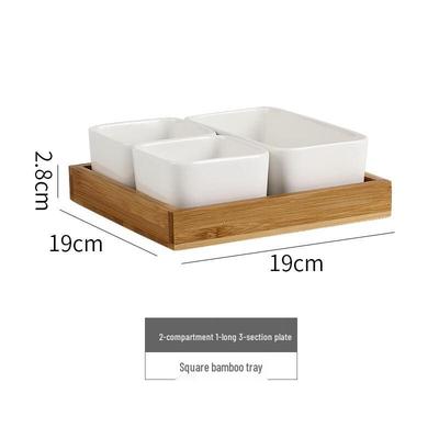 Ensemble de plats à snacks divisés en céramique ZISIZ