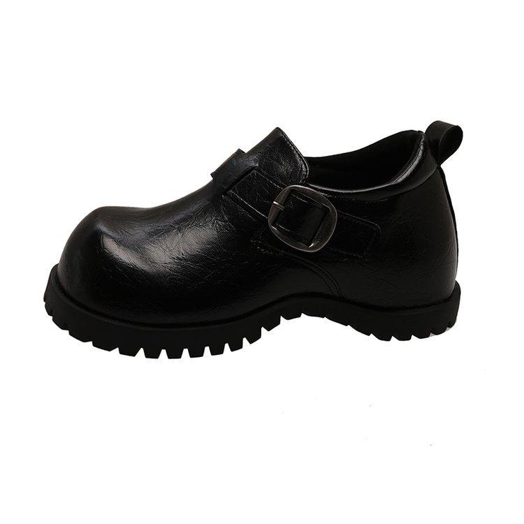 [Ushilai] British Style Big Head Small Leather Shoes Women's Spring 2025 New Fashion Temperament Versatile Loafers